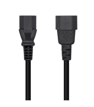Cable alimentación aisens a132-0532/ iec c13 hembra - iec c14 macho/ 10m/ negro