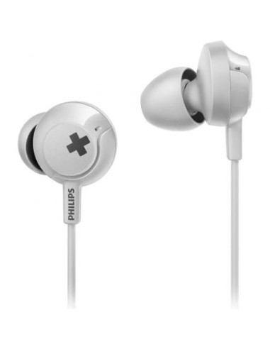 Auriculares intrauditivos philips she4305wt/ con micrófono/ jack 3.5/ blancos