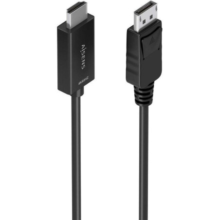 Cable conversor aisens a125-0894/ displayport macho - hdmi 4k macho/ 2m/ negro