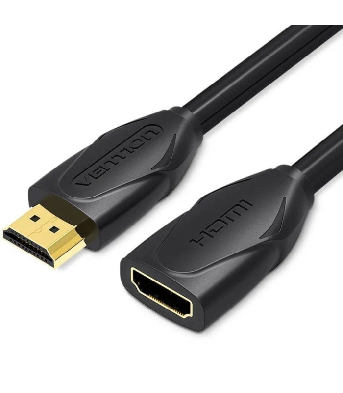 Cable alargador hdmi vention vaa-b06-b300/ hdmi macho - hdmi hembra/ 3m/ negro