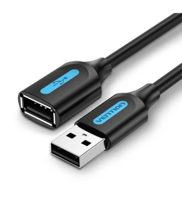 Cable alargador usb 2.0 vention cbibh/ usb macho - usb hembra/ 480mbps/ 2m/ negro