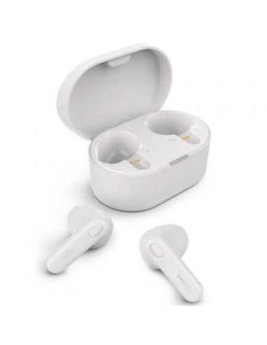 Auriculares inalámbricos philips tat1138wt/ con micrófono/ bluetooth/ blancos