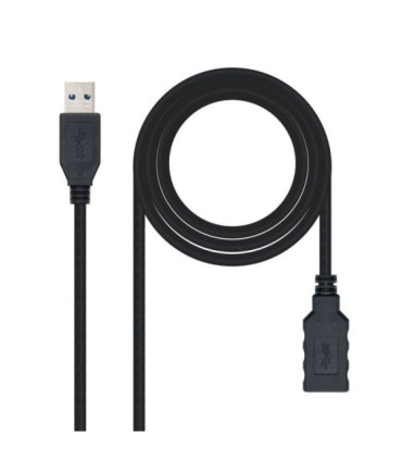 Cable alargador usb 3.0 nanocable 10.01.0903-bk/ usb macho - / usb hembra/ 3m/ negro