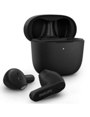 Auriculares bluetooth philips tat2236 con estuche de carga/ autonomía 6h/ negros