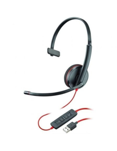 Auriculares plantronics blackwire c3210/ con micrófono/ usb/ negros