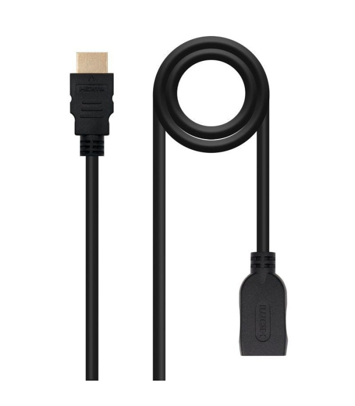 Cable alargador hdmi nanocable 10.15.1013/ hdmi macho - hdmi hembra/ 3m/ negro