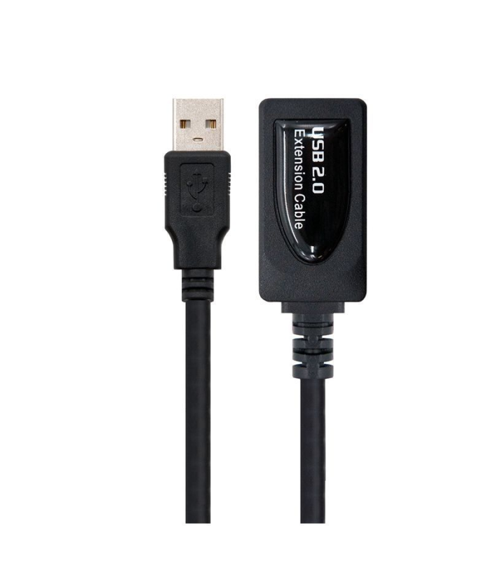 Cable alargador usb 2.0 nanocable 10.01.0211/ usb macho - usb hembra/ 5m/ negro