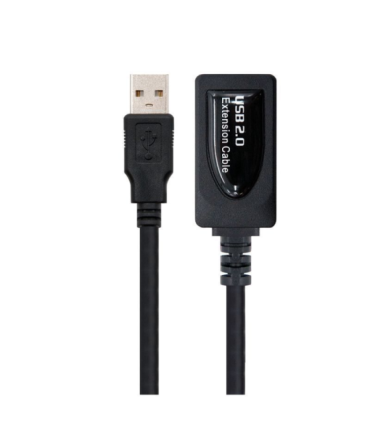 Cable alargador usb 2.0 nanocable 10.01.0211/ usb macho - usb hembra/ 5m/ negro