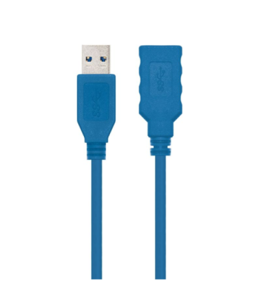 Cable alargador usb 3.0 nanocable 10.01.0902-bl/ usb macho - usb hembra/ 2m/ azul