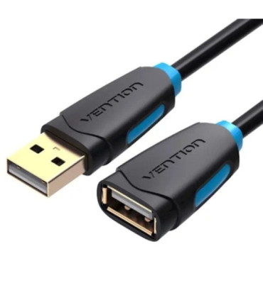 Cable alargador usb 2.0 vention cbcbi/ usb macho - usb hembra/ 3m/ negro