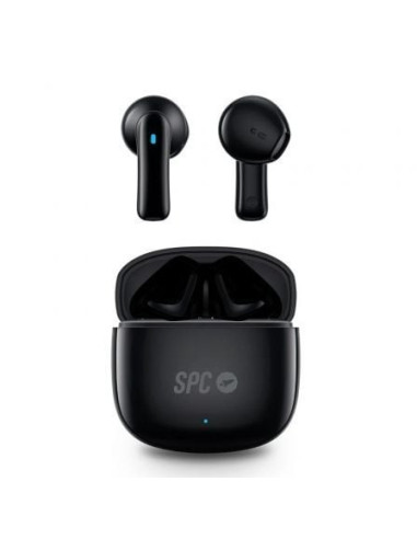 Auriculares bluetooth spc zion 2 play con estuche de carga/ autonomía 7h/ stick corto 30mm/ negros