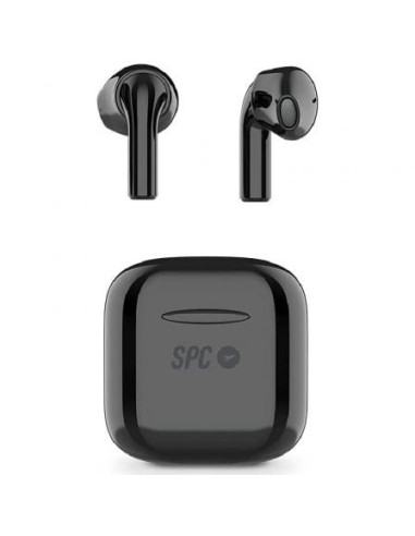 Auriculares bluetooth spc zion pro con estuche de carga/ autonomía 3.5h/ negros