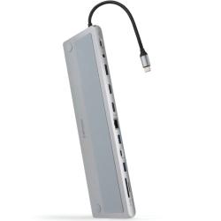 Docking Tipo-C Nanocable 10.16.1012/ 3xUSB/ 1xUSB Tipo-C/ 2xHDMI 4K/ 1xDisplayPort/ 1xRJ45/ 1xLector tarjetas/ 1xJack 3.5/ 1xUSB