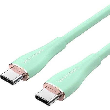 Cable usb 2.0 tipo-c vention tawgf/ usb tipo-c macho - usb tipo-c macho/ hasta 100w/ 480mbps/ 1m/ verde