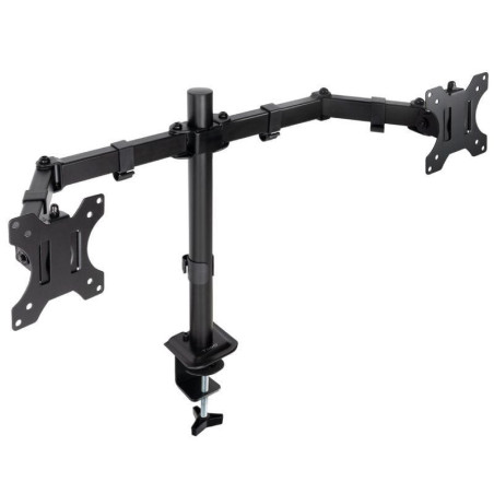Soporte de mesa para 2 monitores tooq db1802tn-b/ giratorio/ inclinable/ hasta 8kg