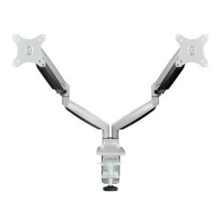 Soporte de mesa para 2 monitores tooq db3132tnr-s/ giratorio/ inclinable/ hasta 9kg