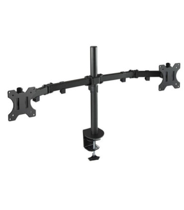 Soporte de mesa para 2 monitores tooq db1232tn-b/ giratorio/ inclinable/ hasta 8kg