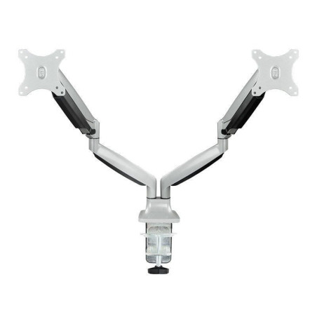 Soporte de mesa para 2 monitores tooq db3132tnr-s/ giratorio/ inclinable/ hasta 9kg