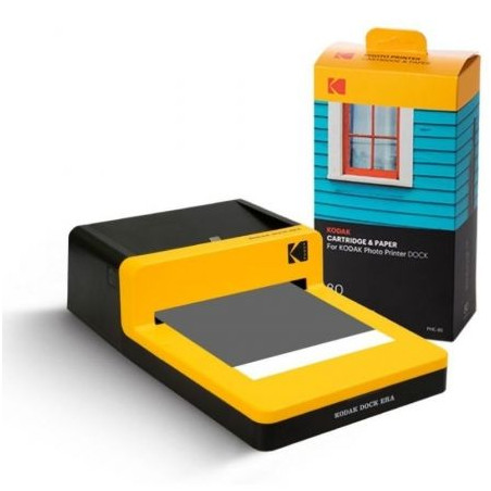 Papel fotográfico + cartuchos para kodak dock pd450 y kd600/ 4'x6'/ 80 hojas