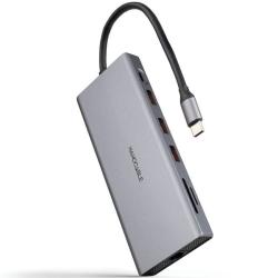 Docking Tipo-C Nanocable 10.16.4612/ 3xUSB/ 1xUSB Tipo-C/ 2xHDMI 4K/ 1xDisplayPort/ 1xRJ45/ 1xLector tarjetas/ 1xJack 3.5/ 1xUSB