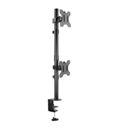 Soporte de mesa para 2 monitores tooq db1233tnv-b/ giratorio/ inclinable/ hasta 8kg
