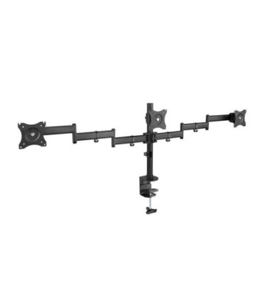 Soporte de mesa para 3 monitores tooq db1327tn-b/ giratorio/ inclinable/ hasta 8kg