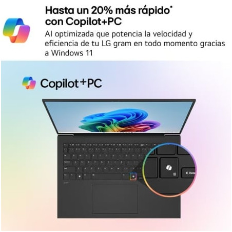 Portátil lg gram 17z90tl-g.au99bn intel core ultra 9-288v/ 32gb/ 1tb ssd/ 17'/ win11