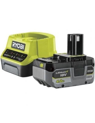 Cargador + batería de litio ryobi one+ rc18120-140x/ 18v 4,0ah