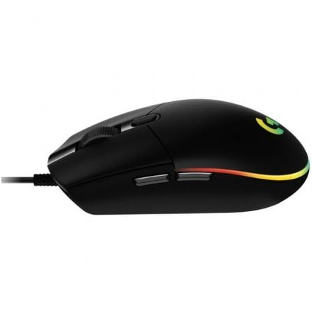 Ratón gaming logitech g203 lightsync/ hasta 8000 dpi/ negro