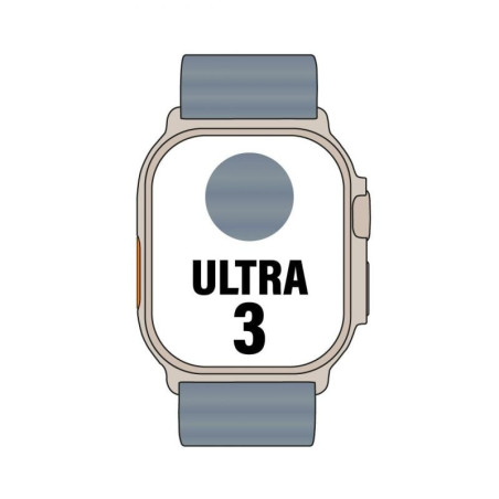 Apple watch ultra 3 gps/ cellular 49mm caja de titanio natural/ correa ocean azul naútico