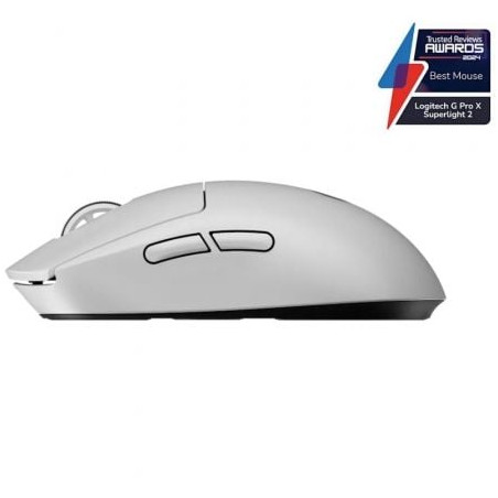 Ratón gaming inalámbrico logitech pro x superlight 2/ batería recargable/ hasta 44000 dpi/ blanco