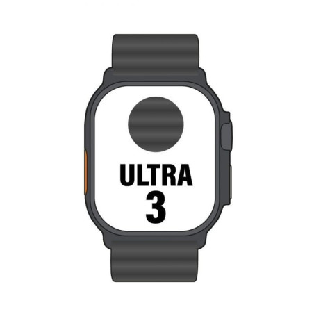 Apple watch ultra 3/ gps/ cellular/ 49mm/ caja titanio negro/ correa ocean negra