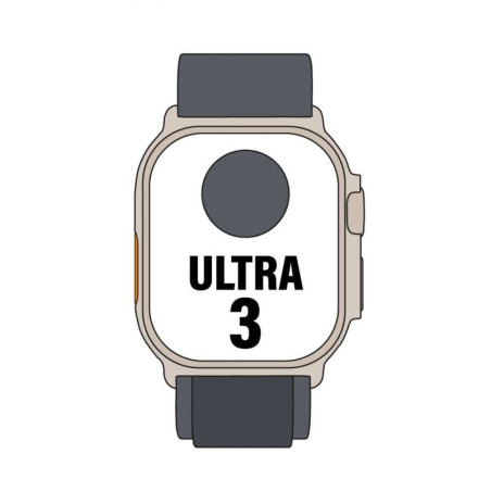 Apple watch ultra 3/ gps/ cellular/ 49mm/ caja titanio negro/ correa loop alpine negra m