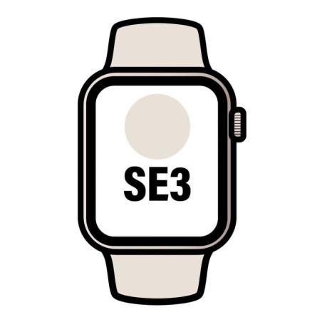 Apple watch se3/ gps/ cellular/ 44mm/ caja de aluminio blanco estrella/ correa deportiva blanco estrella m/l