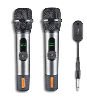 Pack de 2 micrófonos inalámbricos ngs singer star duo