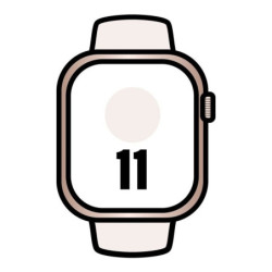 Apple watch series 11/ gps/ 46mm/ oro rosa/ correa deportiva rosa rubor (m/l)