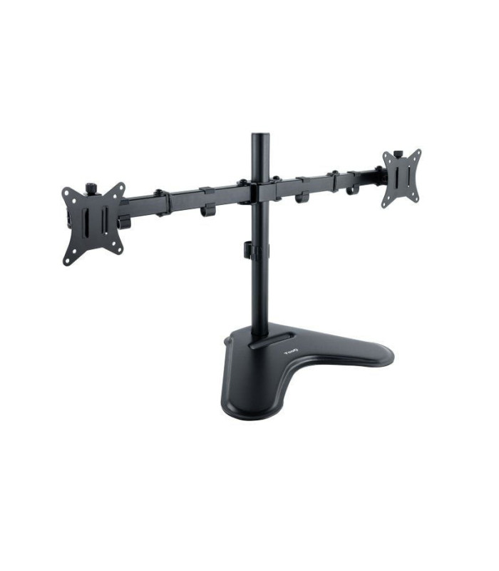 Soporte de sobremesa para 2 monitores tooq db1702tn-b/ giratorio/ inclinable/ hasta 9kg