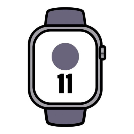 Apple watch series 11/ gps/ cellular/ 46mm/ aluminio plata/ correa deportiva niebla lila s/m