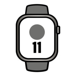 Apple watch series 11/ gps/ cellular/ 46mm/ titanio natural/ correa deportiva gris piedra s/m