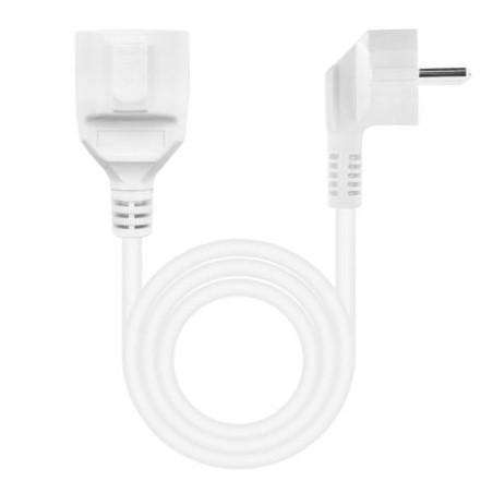 Cable alargador de corriente nanocable 10.22.0602-w/ schuko hembra - schuko macho/ 2m/ blanco