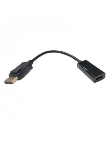 Cable conversor 3go adphdmi/ displayport macho - hdmi hembra/ 15cm/ negro