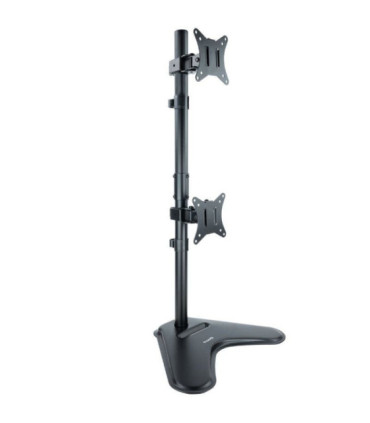 Soporte de sobremesa para 2 monitores tooq db1703tnv-b/ giratorio/ inclinable/ hasta 9kg
