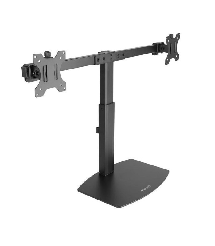Soporte de sobremesa para 2 monitores tooq db1727tn-b/ giratorio/ inclinable/ hasta 6kg