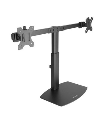 Soporte de sobremesa para 2 monitores tooq db1727tn-b/ giratorio/ inclinable/ hasta 6kg
