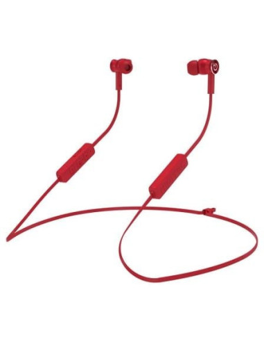 Auriculares inalámbricos intrauditivos hiditec aken int010000/ con micrófono/ bluetooth/ rojos