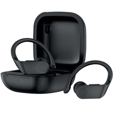 Auriculares deportivos bluetooth daewoo tws sport dw2012 con estuche de carga/ autonomía 3h/ negros