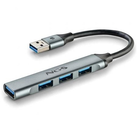 Hub usb ngs ihub4 micro/ 4xusb/ gris