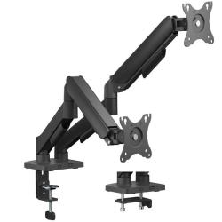 Soporte de Mesa con Contrapeso para 2 Monitores Aisens DT32TSR-357/ Giratorio/ Inclinable/ hasta 9kg
