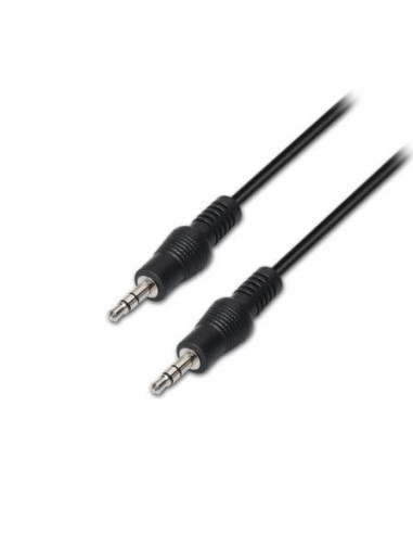 Cable estéreo aisens a128-0143/ jack 3.5 macho - jack 3.5 macho/ 3m/ negro