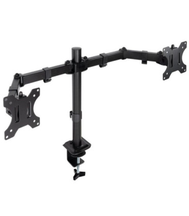 Soporte de mesa para 2 monitores tooq db1802tn-b/ giratorio/ inclinable/ hasta 8kg